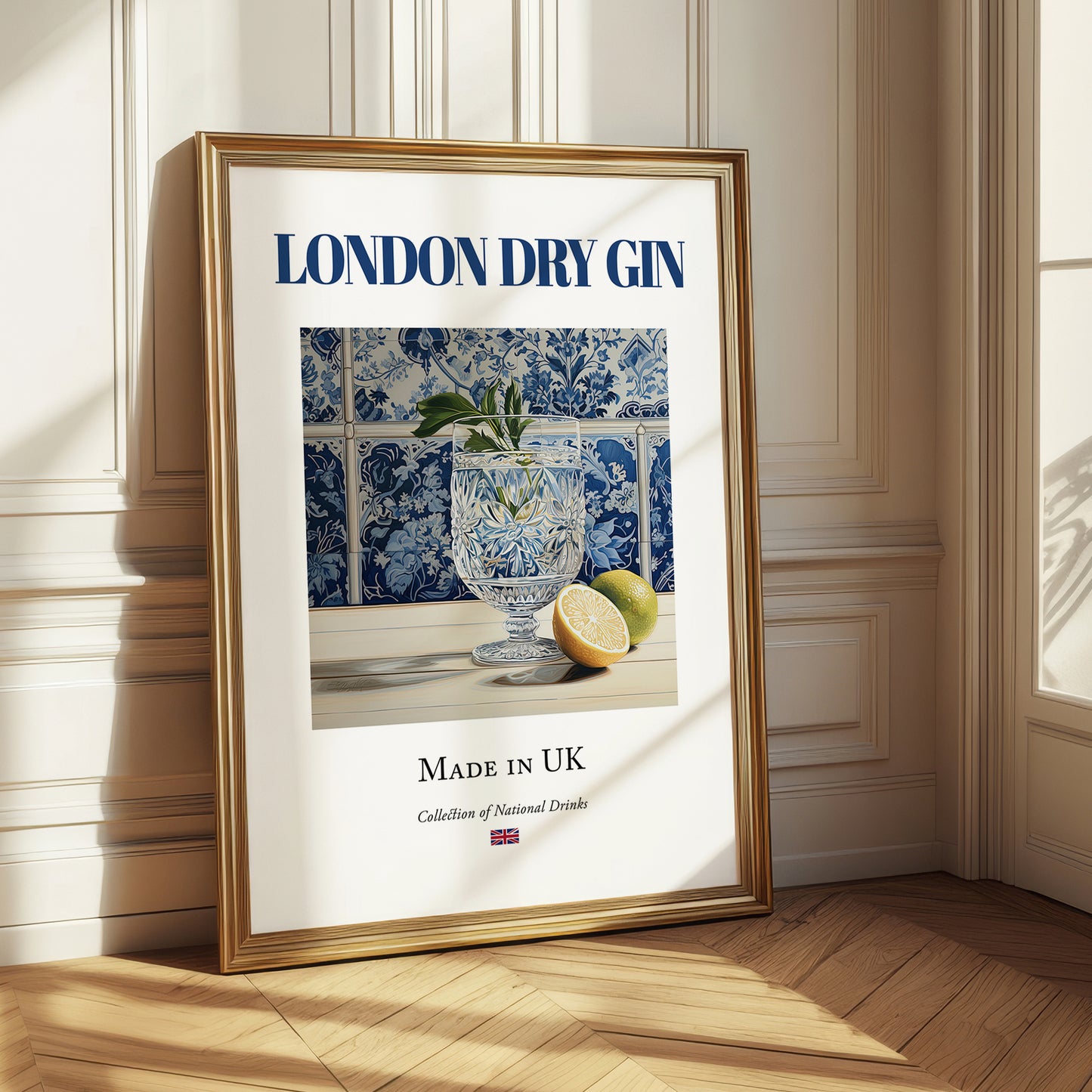 London Dry Gin – English Spirit Drink, Rooftop Terrace Illustration