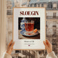 Sloe Gin – English Spirit Drink, Sky Bar Poster, styled in a charming Paris street view
