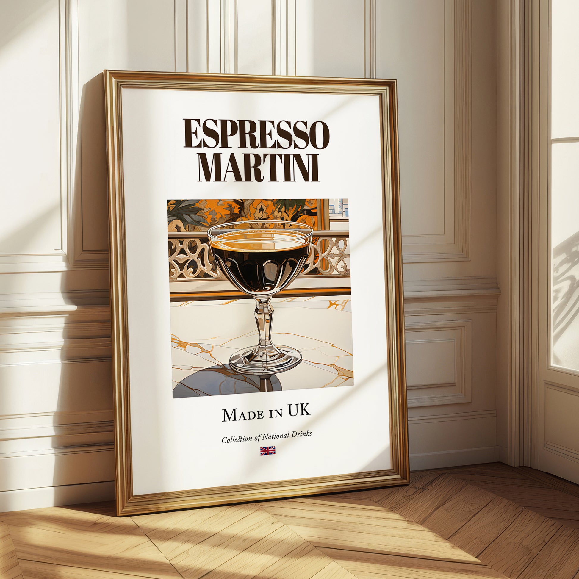 Espresso Martini – English Cocktail Drink, Cocktail Lounge Print