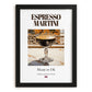 Espresso Martini – English Cocktail Drink, Cocktail Lounge Print, in sleek black frame