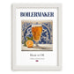 Boilermaker – English Cocktail Drink, Beach Bar Print, placed in minimal white frame