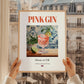 Pink Gin – English Cocktail Drink, Speakeasy Wall Decor, styled in a charming Paris street view