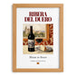 Ribera del Duero – Spanish Red Wine, Wine Bar Poster, set in oak frame