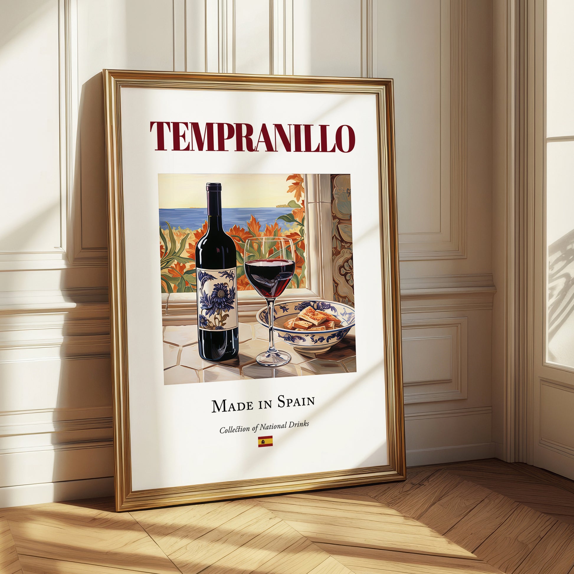 Tempranillo – Spanish Red Wine, Enoteca Illustration