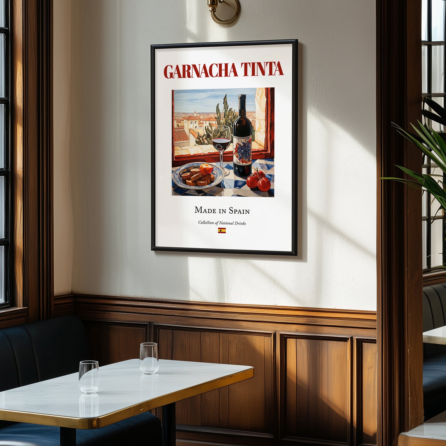 Garnacha tinta – Spanish Red Wine, Vinoteca Wall Art, clean layout with no caption