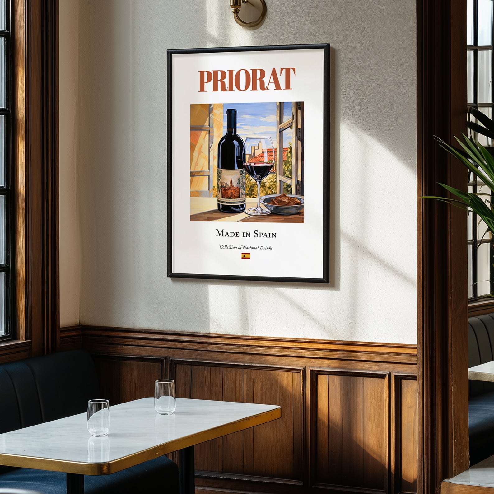 Priorat – Spanish Red Wine, Wine Bar Art, clean layout with no caption