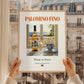 Palomino Fino – Spanish White Wine, Vineyard Terrace Print, styled in a charming Paris street view