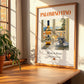 Palomino Fino – Spanish White Wine, Vineyard Terrace Print, no-text version framed in wood