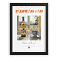 Palomino Fino – Spanish White Wine, Vineyard Terrace Print, in sleek black frame
