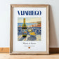 Vijariego – Spanish White Wine, Vinoteca Wall Art, in wooden frame leaning on the floor