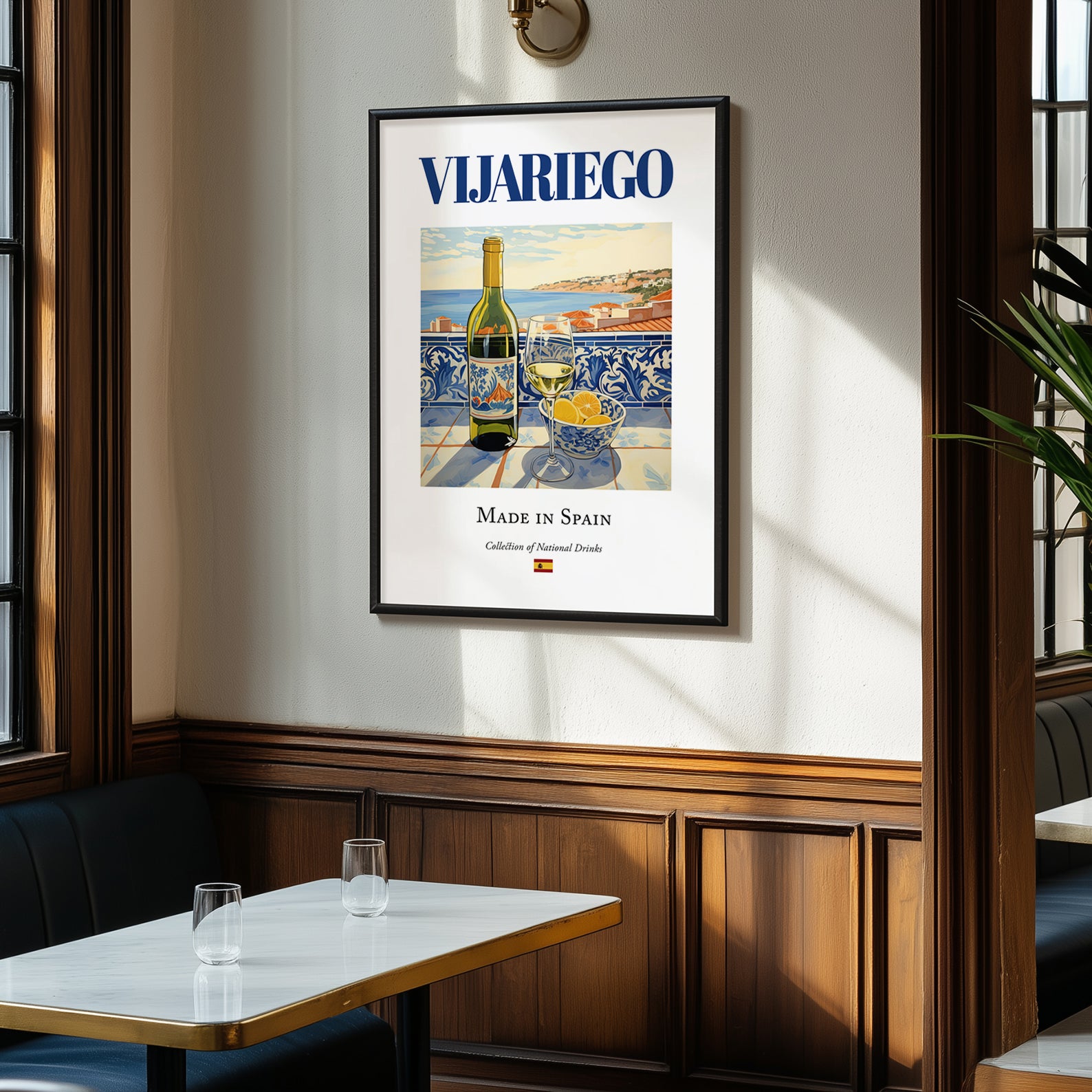 Vijariego – Spanish White Wine, Vinoteca Wall Art, clean layout with no caption