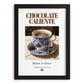 Chocolate caliente – Spanish Beverage Drink, Beach Bar Still Life, in sleek black frame