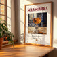Sol y Sombra – Spanish Cocktail Drink, Cocktail Lounge Wall Art, no-text version framed in wood