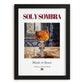 Sol y Sombra – Spanish Cocktail Drink, Cocktail Lounge Wall Art, in sleek black frame