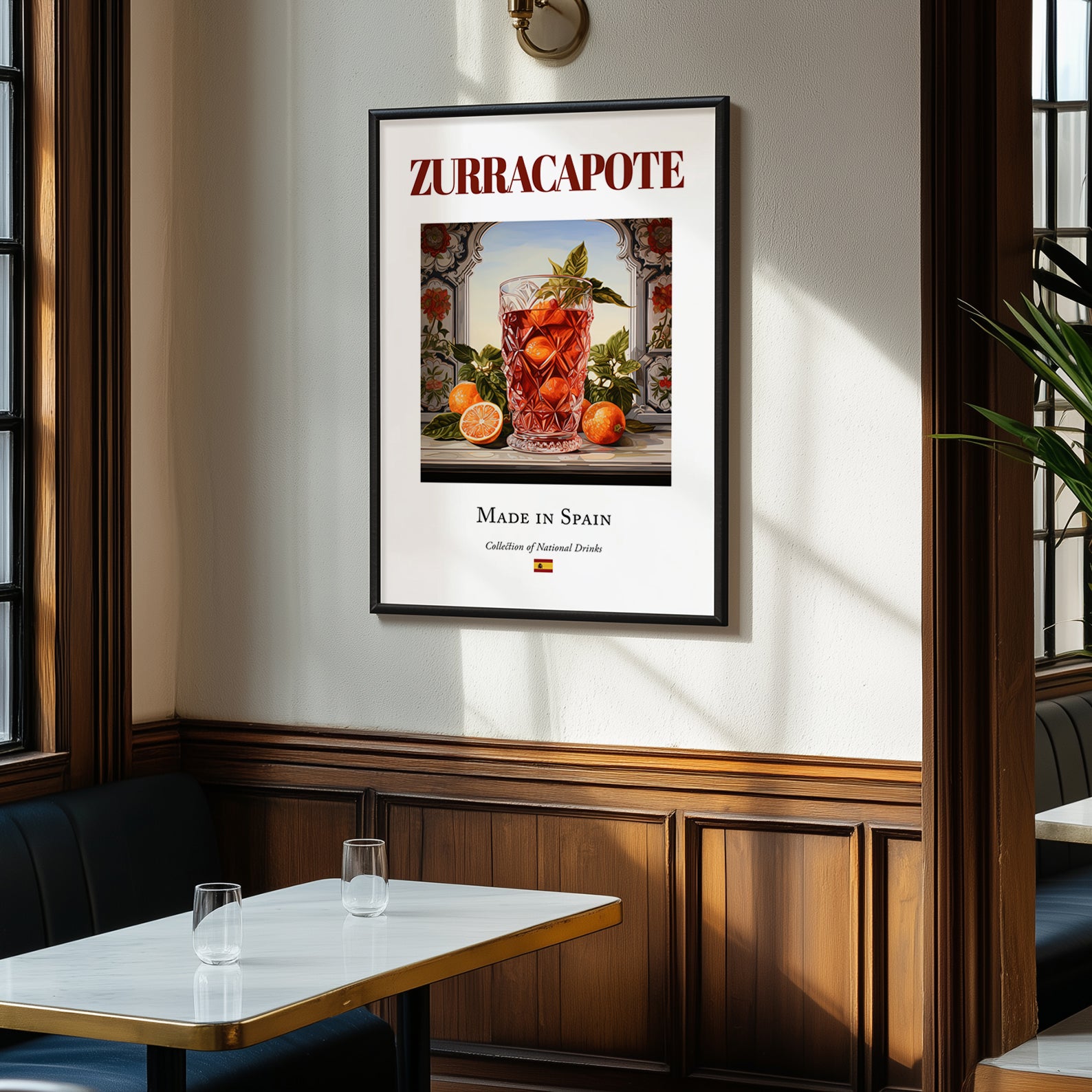 Zurracapote – Spanish Cocktail Drink, Sky Bar Print, clean layout with no caption