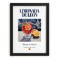 Limonada de León – Spanish Beverage Drink, Jazz Bar Wall Decor, in sleek black frame