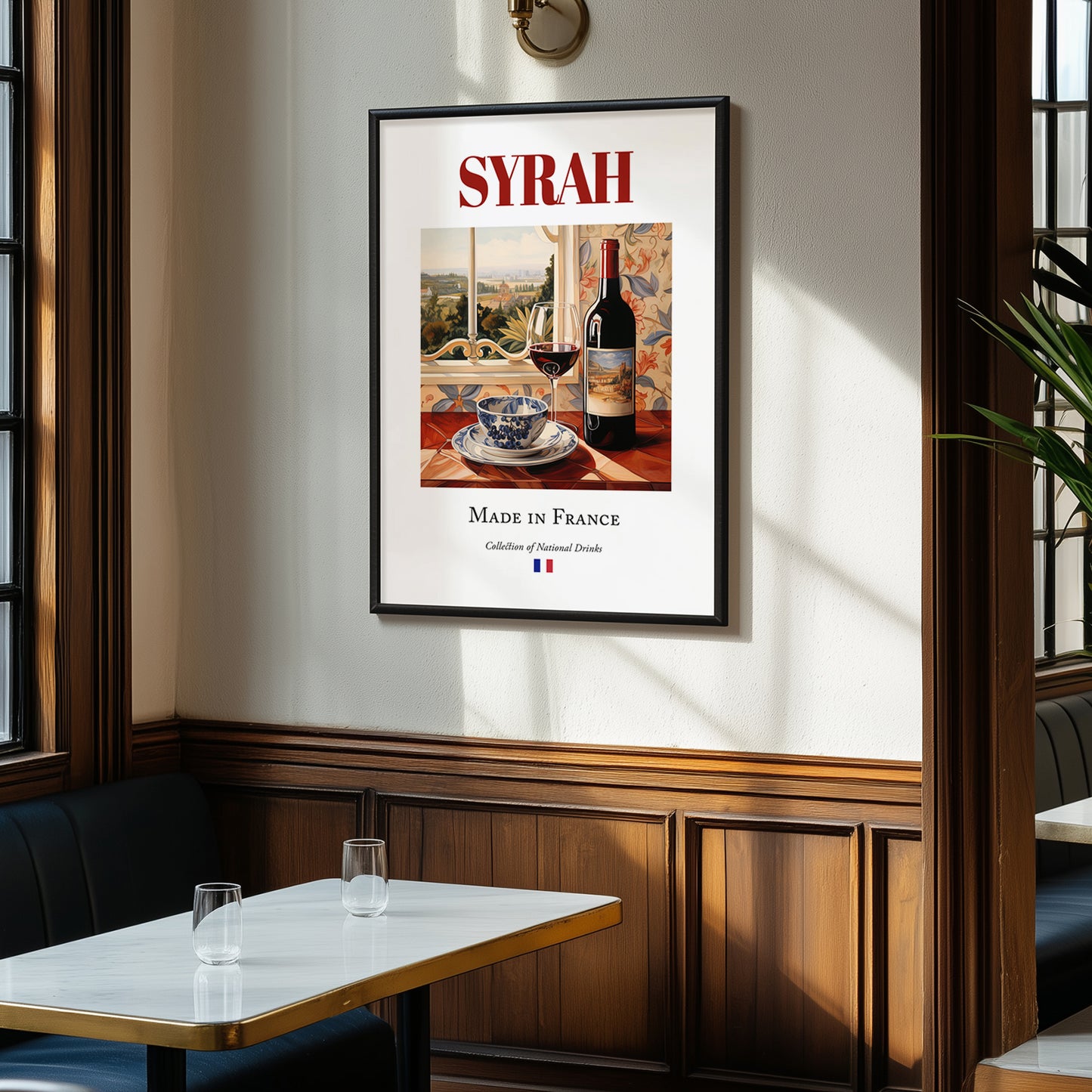Syrah – French Red Wine, Vinoteca Poster, clean layout with no caption
