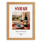 Syrah – French Red Wine, Vinoteca Poster, set in oak frame