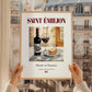 Saint-Émilion – French Red Wine, Wine Bar Wall Art, styled in a charming Paris street view