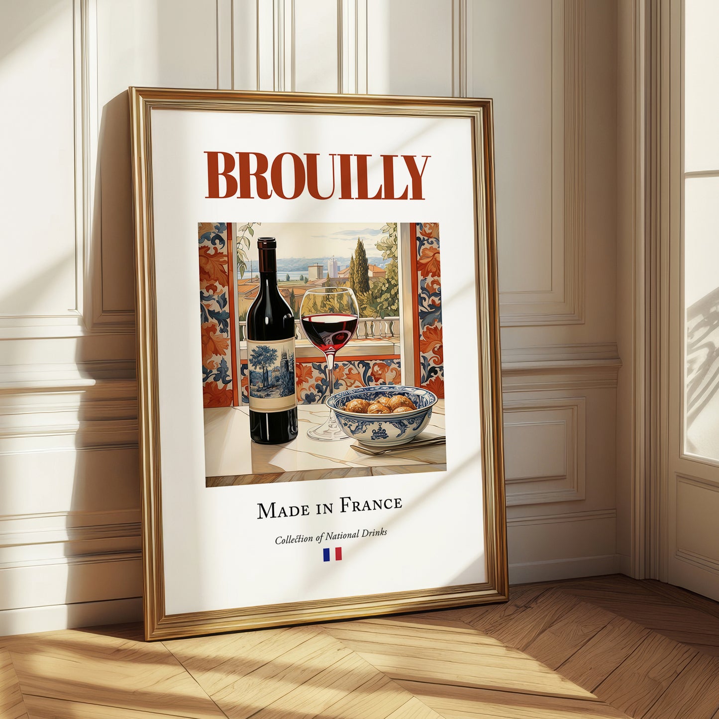Brouilly – French Red Wine, Wine Bar Print