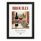 Brouilly – French Red Wine, Wine Bar Print, in sleek black frame
