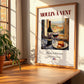 Moulin-à-Vent – French Red Wine, Wine Bar Still Life, no-text version framed in wood