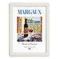 Margaux – French Red Wine, Vinoteca Print, placed in minimal white frame