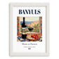 Banyuls – French Dessert Wine, Vineyard Terrace Art, placed in minimal white frame