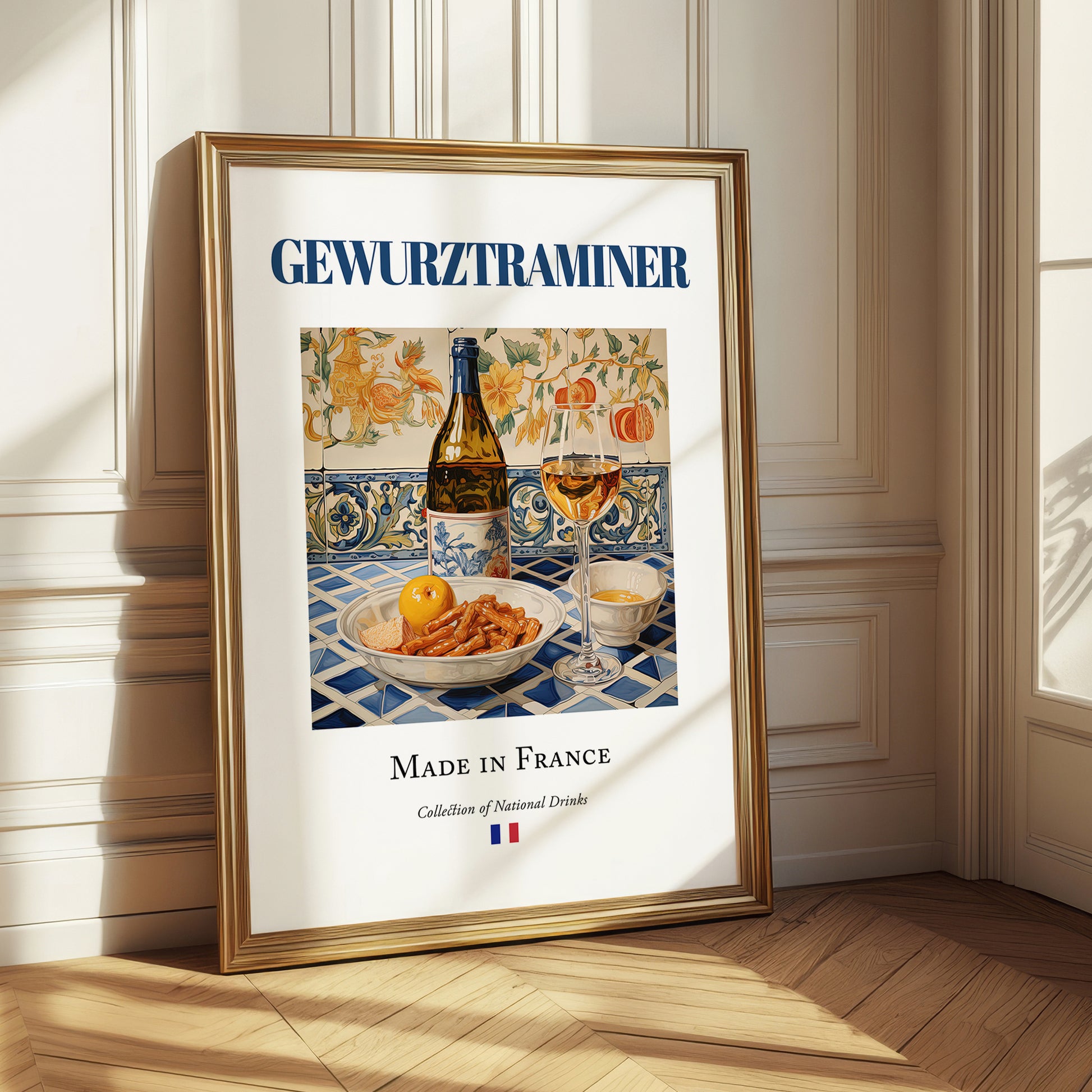 Gewurztraminer – French White Wine, Wine Bar Wall Art