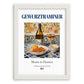 Gewurztraminer – French White Wine, Wine Bar Wall Art, placed in minimal white frame