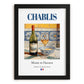 Chablis – French White Wine, Tasting Room Poster, in sleek black frame