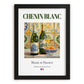 Chenin Blanc – French White Wine, Vinoteca Poster, in sleek black frame