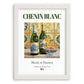 Chenin Blanc – French White Wine, Vinoteca Poster, placed in minimal white frame