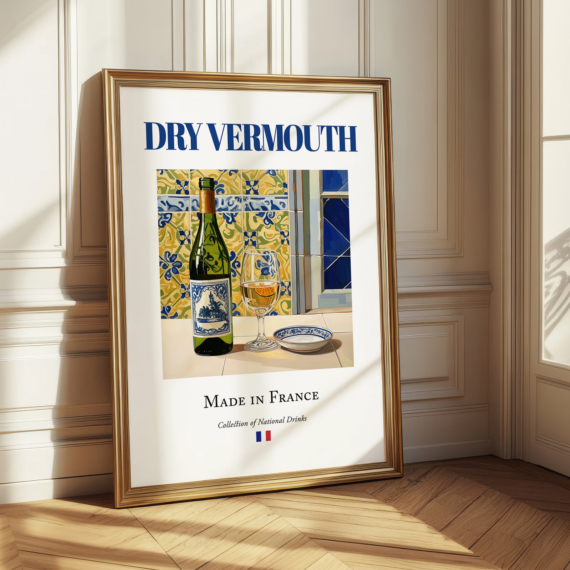 Dry Vermouth – French Liqueur Drink, Sky Bar Wall Decor