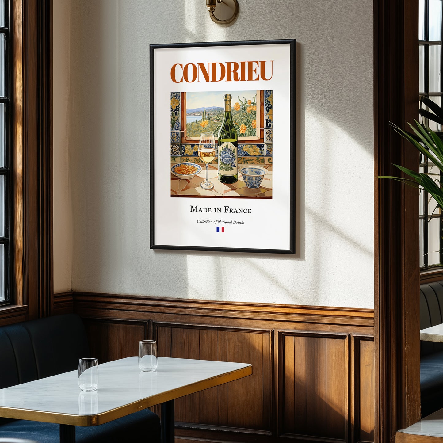 Condrieu – French White Wine, Enoteca Print, clean layout with no caption