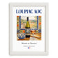 Loupiac AOC – French Dessert Wine, Vineyard Terrace Wall Decor, placed in minimal white frame