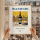 Alsace Riesling – French White Wine, Bodega Wall Decor, styled in a charming Paris street view