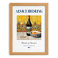 Alsace Riesling – French White Wine, Bodega Wall Decor, set in oak frame