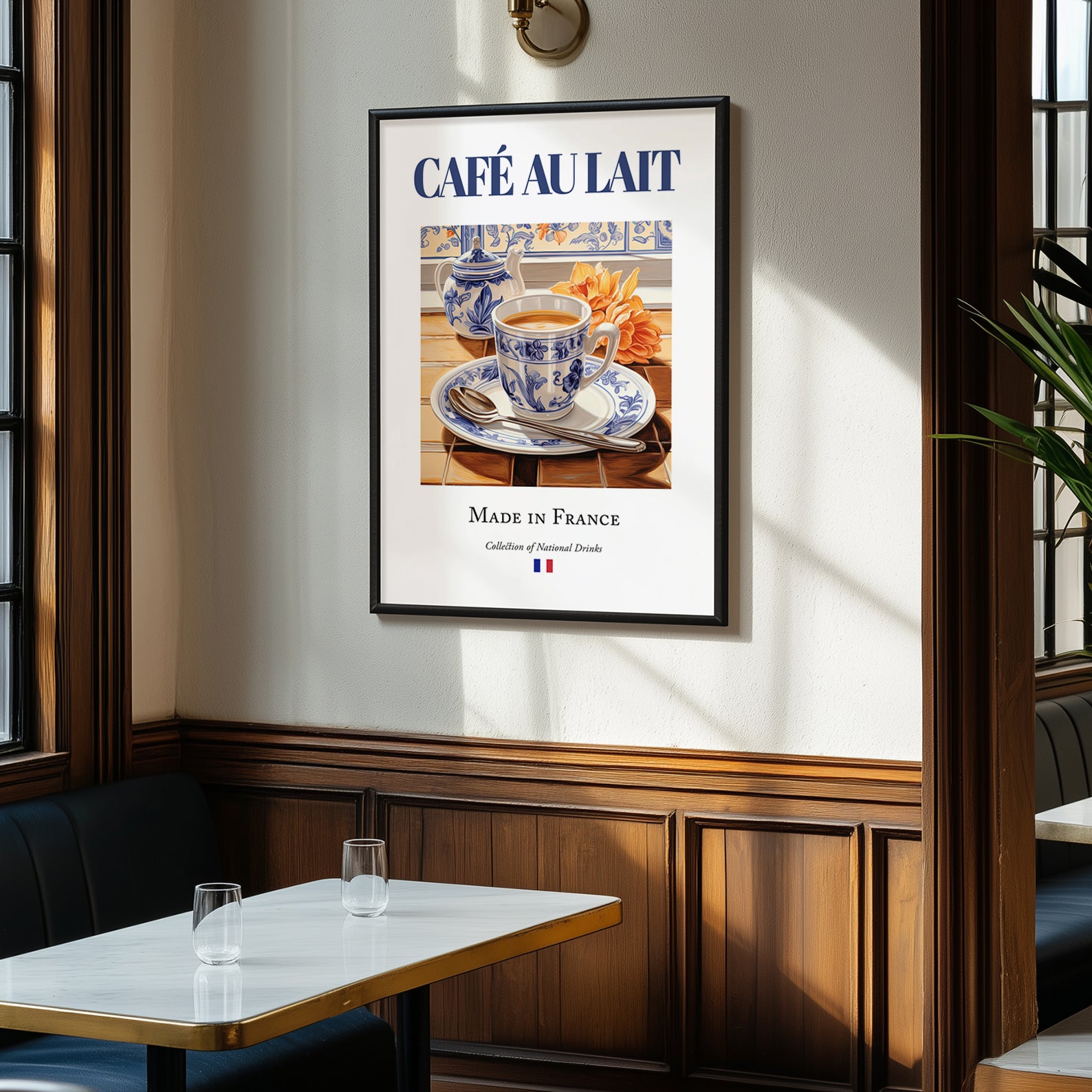 Café au lait – French Coffee, Espresso Bar Print, clean layout with no caption