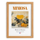Mimosa – French Cocktail Drink, Beach Bar Art, set in oak frame