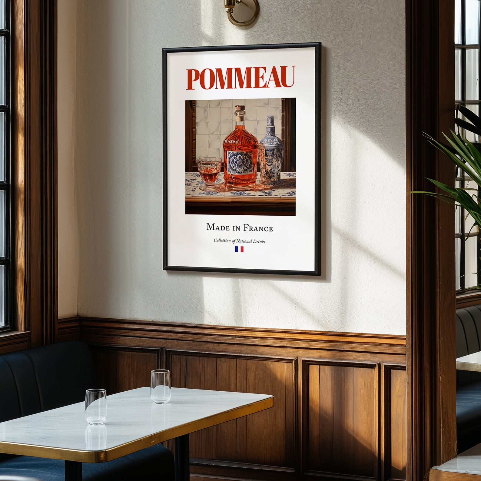 Pommeau – French Liqueur Drink, Sky Bar Poster, clean layout with no caption
