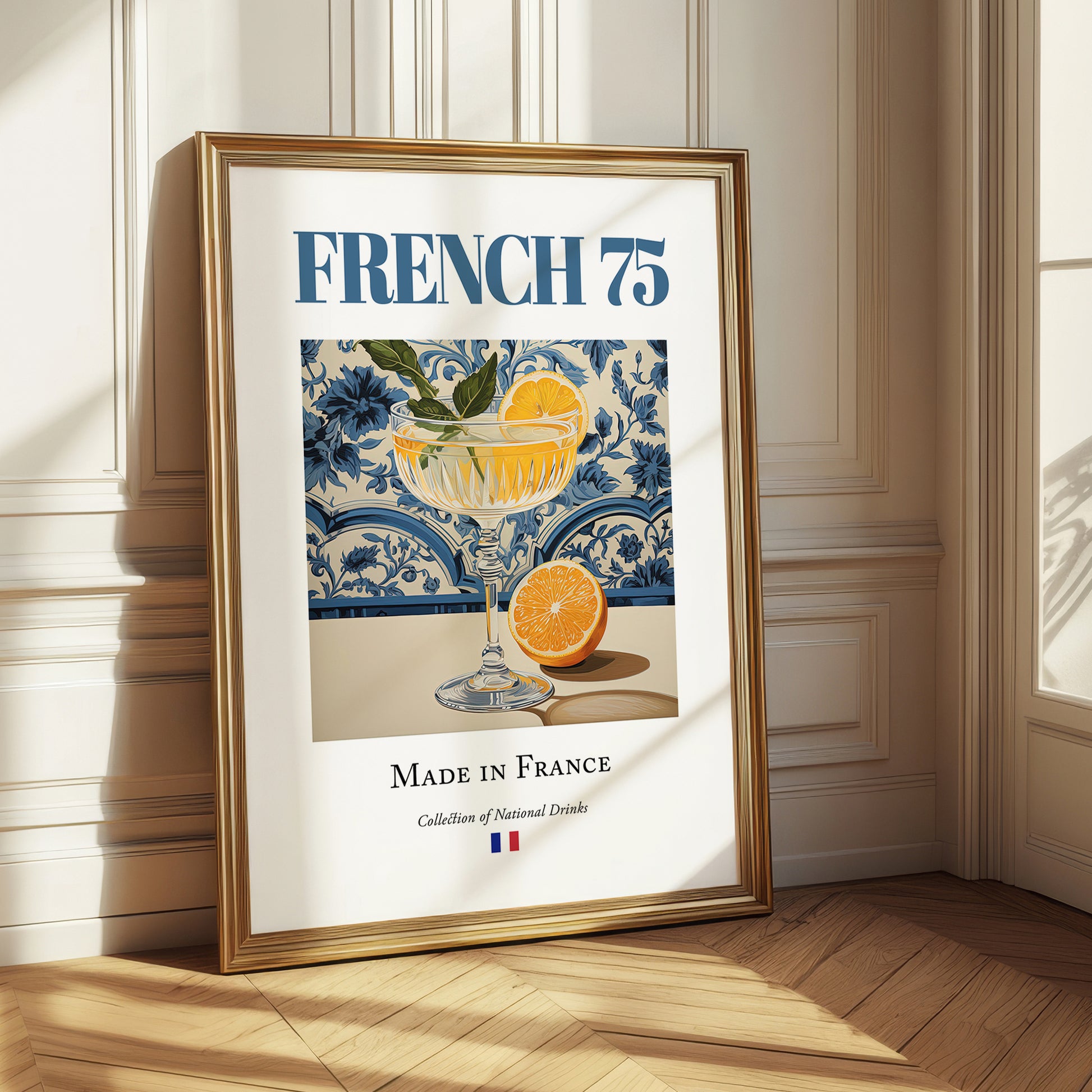 French 75 – French Cocktail Drink, Rooftop Terrace Print