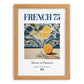 French 75 – French Cocktail Drink, Rooftop Terrace Print, set in oak frame