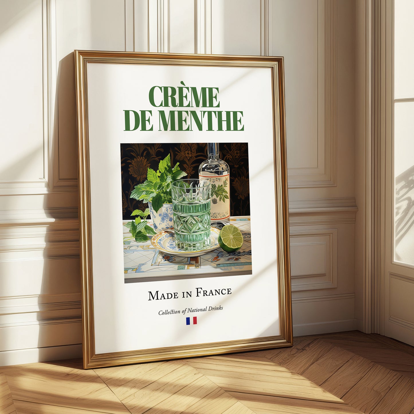 Crème de menthe – French Liqueur Drink, Cocktail Lounge Painting