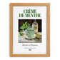 Crème de menthe – French Liqueur Drink, Cocktail Lounge Painting, set in oak frame