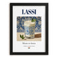 Lassi – Indian Beverage Drink, Jazz Bar Wall Decor, in sleek black frame