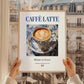 Caffè latte – Italian Coffee, Konditorei Print, styled in a charming Paris street view
