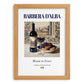 Barbera d’Alba – Italian Red Wine, Enoteca Poster, set in oak frame