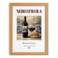 Nero d’Avola – Italian Red Wine, Enoteca Wall Art, set in oak frame