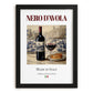 Nero d’Avola – Italian Red Wine, Enoteca Wall Art, in sleek black frame